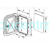 Liuko dangtis 460x510mm Liuko dangtis 460x510mm